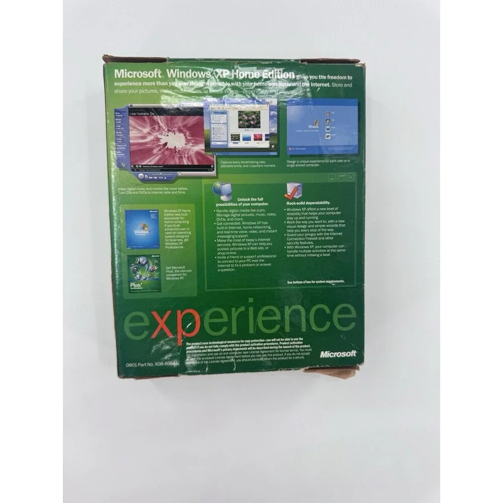 Microsoft Windows XP Professional SP2 Upgrade 2002 Big Box PC w Product Key VTG